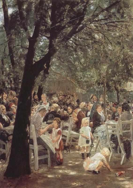 Max Liebermann Munich Beer Garden oil painting image